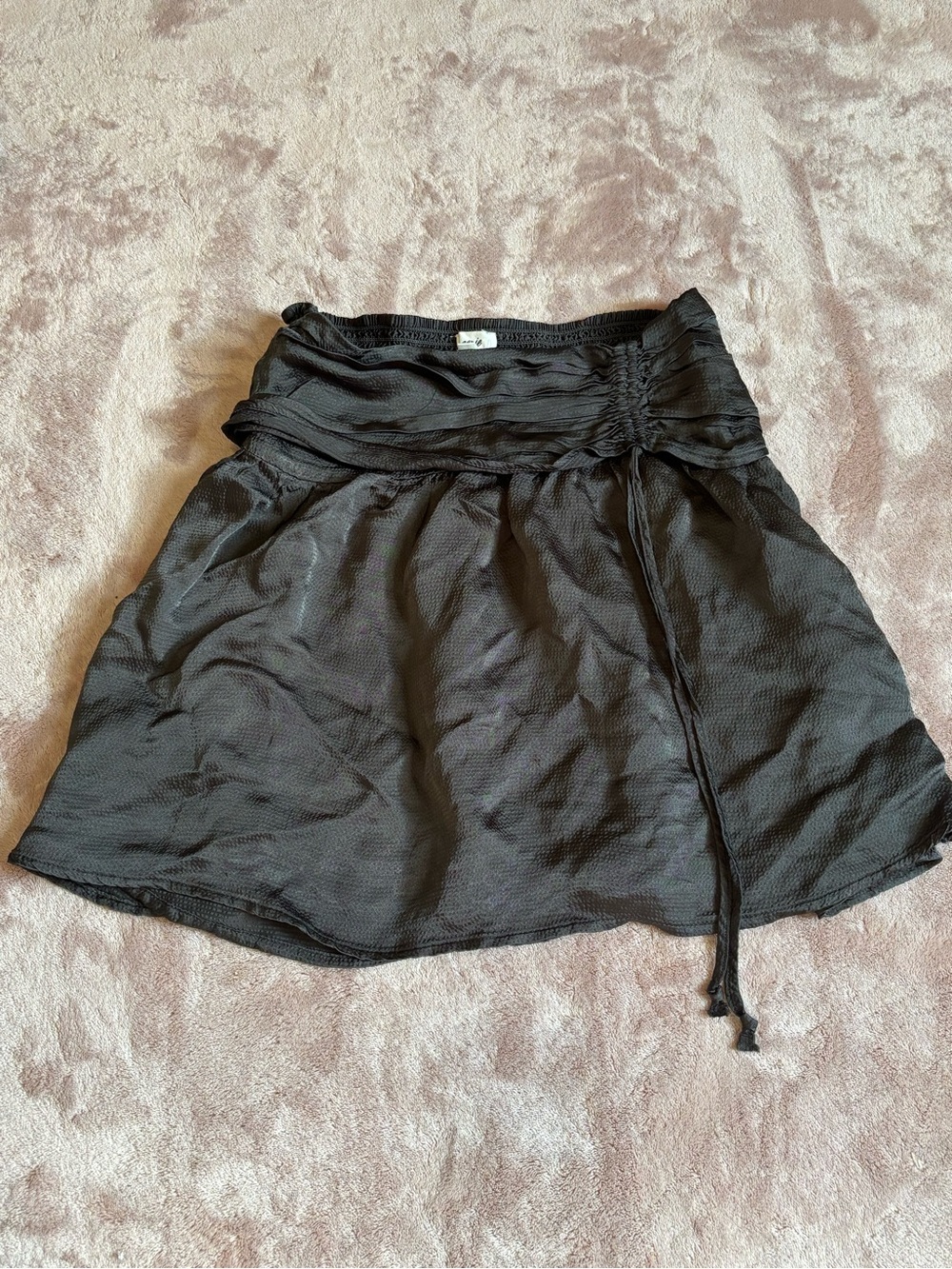 aerie Black Tie-Waist Circle Skirt